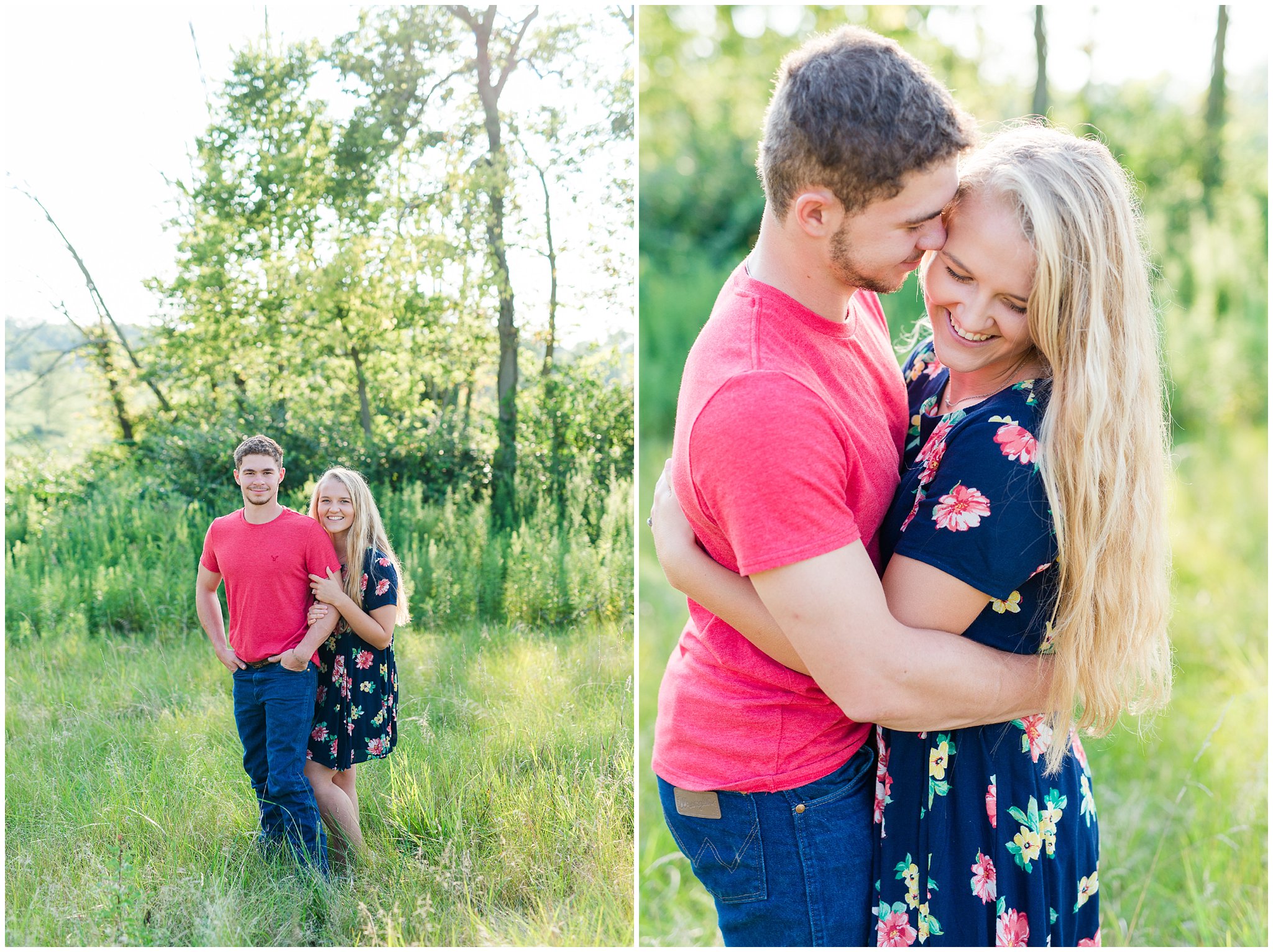 Farm engagement session in germantown, ohio