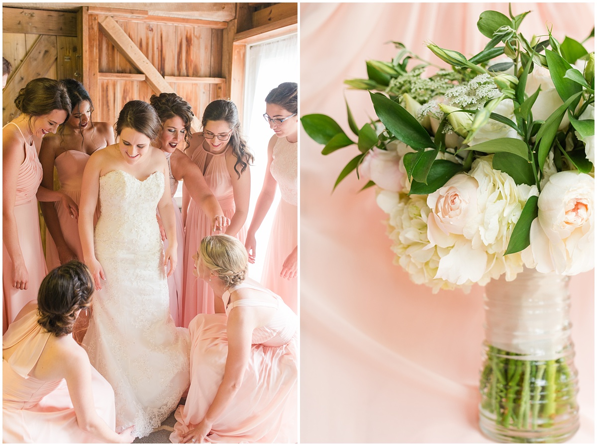Simple Blush Barn Wedding at Crago Farms Columbus Ohio by Rachael Leigh Photography
