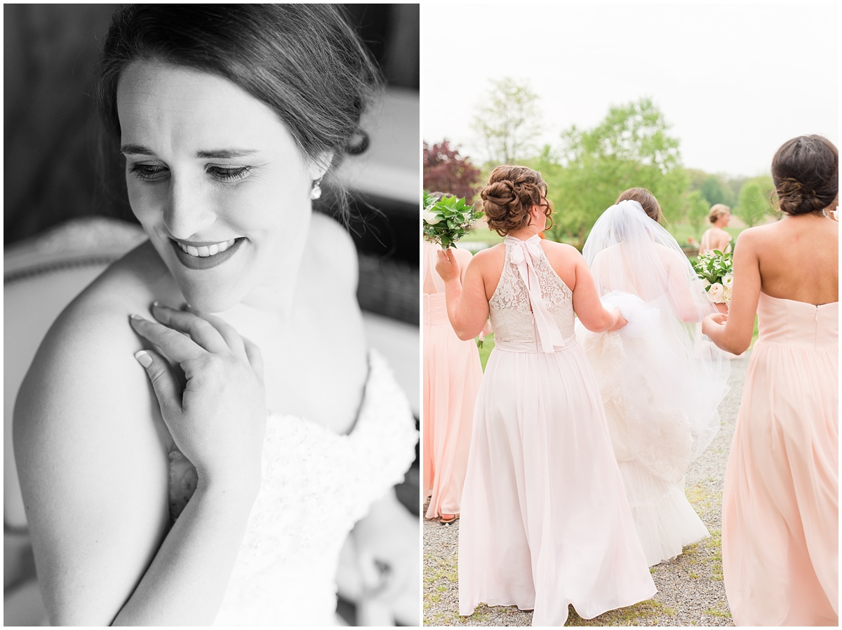Simple Blush Barn Wedding at Crago Farms Columbus Ohio by Rachael Leigh Photography