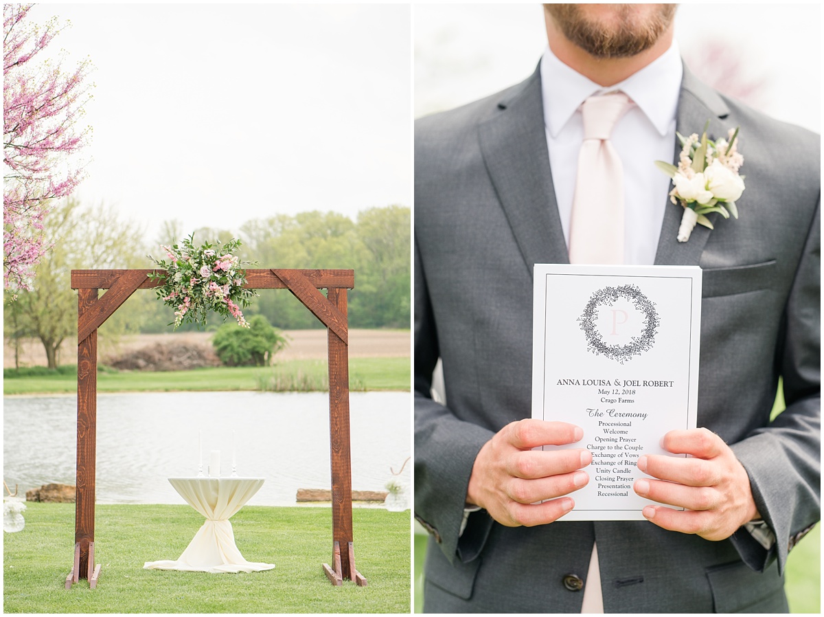 Simple Blush Barn Wedding at Crago Farms Columbus Ohio by Rachael Leigh Photography