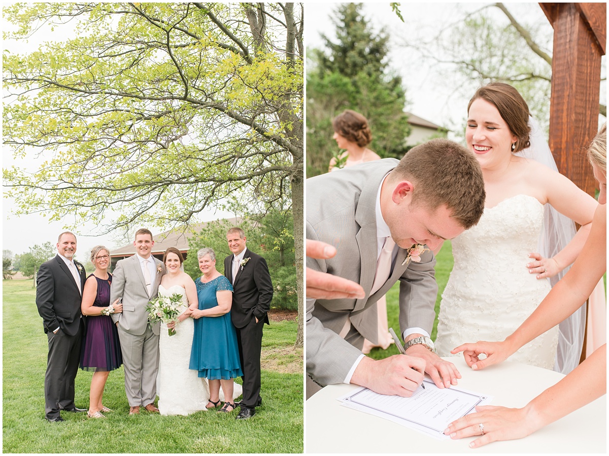 Simple Blush Barn Wedding at Crago Farms Columbus Ohio by Rachael Leigh Photography