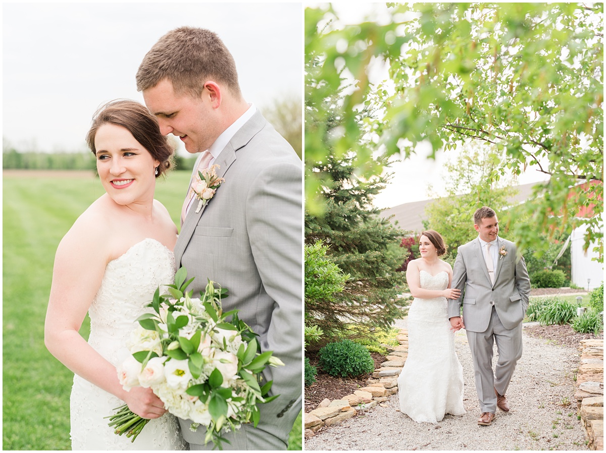 Simple Blush Barn Wedding at Crago Farms Columbus Ohio by Rachael Leigh Photography