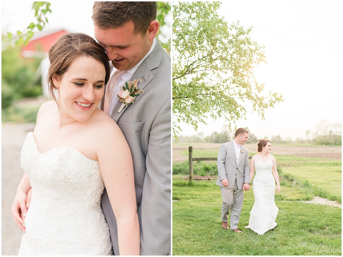 Simple Blush Barn Wedding at Crago Farms Columbus Ohio by Rachael Leigh Photography